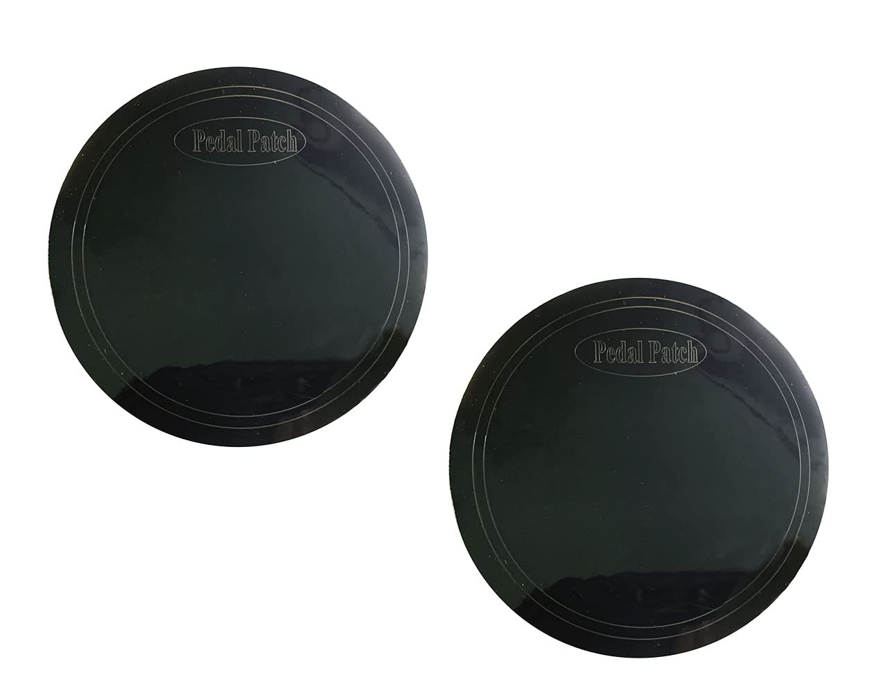 Tuoren Single Pedal Patch Self Adhesive Drumhead Patch Protector For Kick Bass Durm Parts (Black)